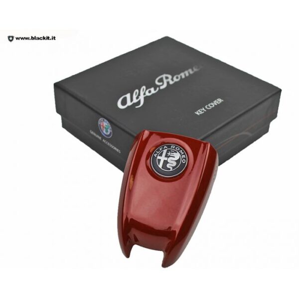 Cover chiavi per Alfa Romeo GIULIA, STELVIO E TONALE rosso con scatola