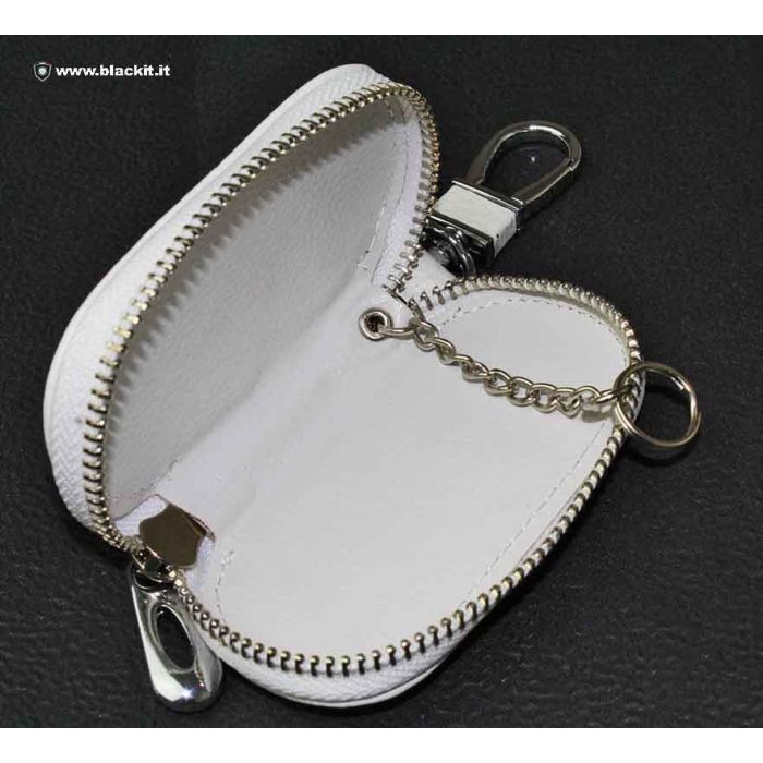 Portamonete In Pelle PU Con Anello Portachiavi, Bianco, Piccolo E Pratico, Regalo Moda