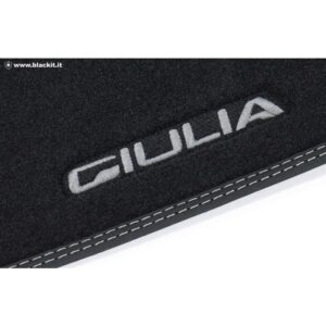 Set tappeti Alfa Romeo Giulia scritta silver