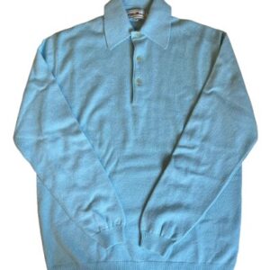Polo Alfa Romeo azzurra in cashmere