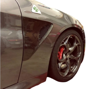 Set di 2 cover griglia parafango in vero carbonio Alfa Romeo Giulia QV