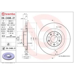 2 dischi posteriori Giulia e Stelvio 2.0 – 2.2 Diesel da 320 mm