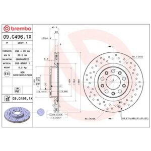 2 dischi posteriori Brembo XTRA Giulia e Stelvio 2.0 – 2.2 Diesel da 292 mm