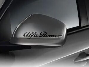 Autocollants avec inscription Alfa Romeo 10 cm pour rétroviseurs