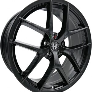 Set of 4 Alfa Romeo gloss black wheels for Stelvio 8.5×20″