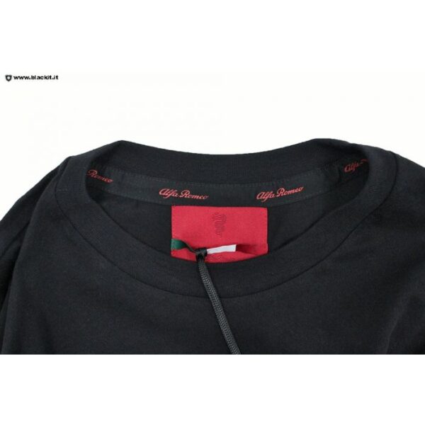 black alfa romeo T-shirt collar AR222M007BK0L