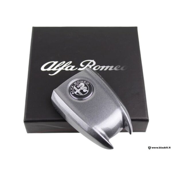 Couvercle de clé pour Alfa Romeo GIULIA, STELVIO ET TONALE gris avec boîte
