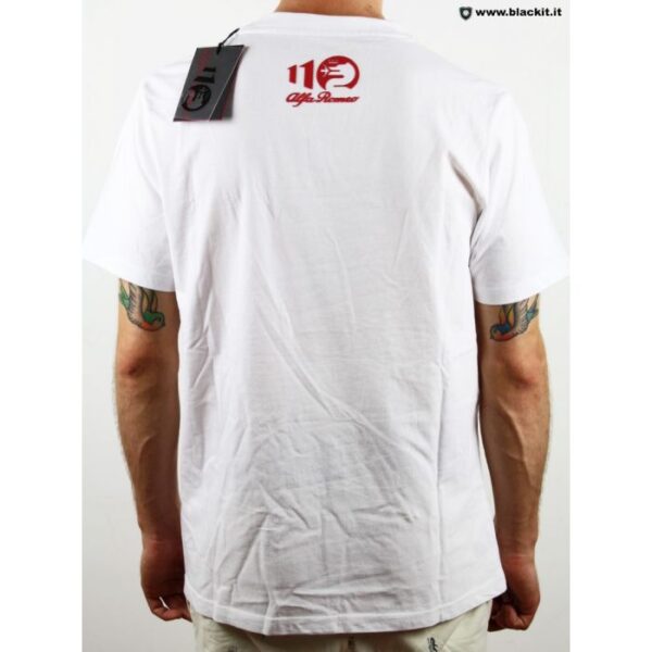 alfa romeo t-shirt white 110 collection behind
