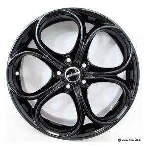 Set of 4 gloss black GMP Drake wheels for Alfa Romeo Giulia or Stelvio