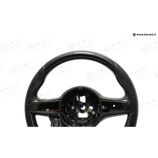 Carbon steering wheel cover for Alfa Romeo Giulia QV and Stelvio QV steering wheel mounted