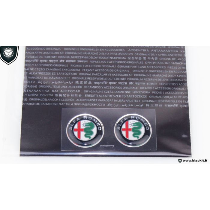 Paire d’autocollants colorés officiels Alfa Romeo 12mm