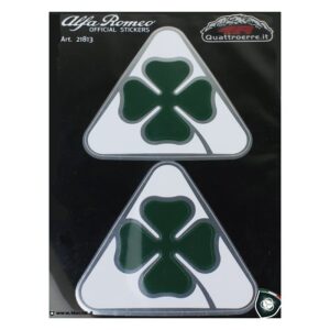Pair of Alfa Romeo Quadrifoglio green stickers