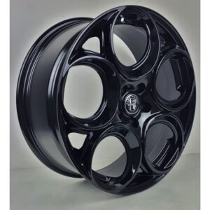 Set di 4 cerchi nero lucido per Giulietta / Giulia / Tonale da 17″