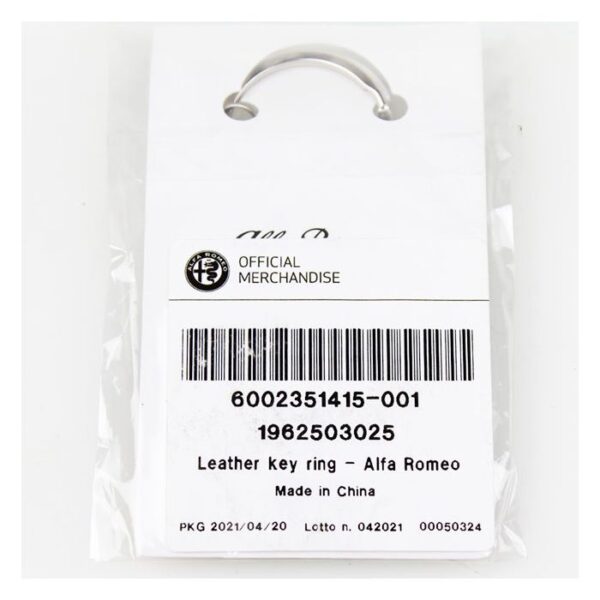 étiquette Alfa Romeo 6002351415 porte-clés trèfle à quatre feuilles
