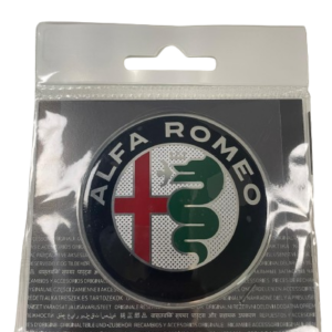 Set of 4 x 60 mm hubcaps with Alfa Romeo 3D stickers