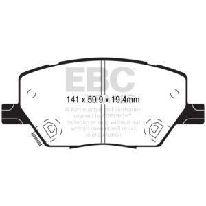 Plaquettes de frein EBC vertes pour Tonale DP22239