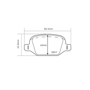 BREMBO Brake Pads 07B31523 HP2000 for 147, 156, GT