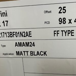 4 cerchi Speedline Turini 7×17 matt Black per Alfa Mito